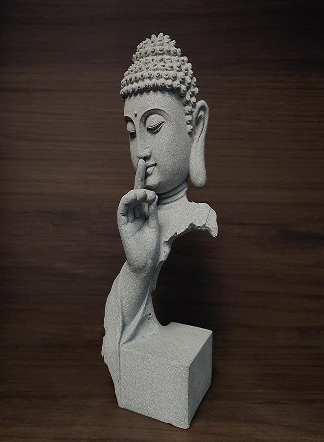 livelyfish Meditating Buddha Statue Zen Garden Statues Sandstone Thinker Buddha Sculpture Figurine for Fish Tank Aquarium Home Decorations, Gift (Medium) - Image 2
